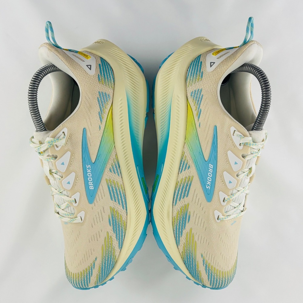 Brooks Ghost Max Running Trail Shoes Cream Blue Yellow 1204641B222 Womens 8.5 B - Picture 4 of 13